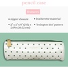image:imagekate spade new york Faux Leather Pen and Pencil Case Small Pouch for Office Organization for Women with Zipper Closure Petite StripeLexington Dot