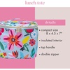 image:imagekate spade new york Insulated Lunch Tote Small Lunch Cooler Cute Lunch Bag for Women Striped Thermal Bag with Double Zipper Close and Carrying Handle Invite OnlySafari Floral
