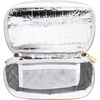 image:imagekate spade new york Insulated Lunch Tote Small Lunch Cooler Cute Lunch Bag for Women Striped Thermal Bag with Double Zipper Close and Carrying Handle Invite OnlySpring Pansies
