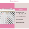 image:imagekate spade new york Insulated Lunch Tote Small Lunch Cooler Cute Lunch Bag for Women Striped Thermal Bag with Double Zipper Close and Carrying Handle Invite OnlyLadybug Dot