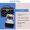 image:imagekate spade new york Insulated Lunch Tote Small Lunch Cooler Cute Lunch Bag for Women Thermal Bag with Double Zipper Close and Carrying Handle Lexington DotAlmond Dot
