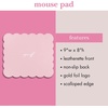 image:imagekate spade new york Leatherette Mouse Pad 9 x 8 Mouse Mat with NonSlip Back Cute Mouse Pad for Office Desk Sign Off