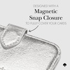 image:imagekate spade new york Morgan Magnetic Phone WalletCard Holder  Compatible with MagSafe Phones and Cases  Chalk PinkMorgan  Metallic Silver