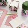 image:imagekate spade new york Note Cube with 400 Blank Sheets and Black Ink Pen Cute Paper Holder for Desk Joyful GardenHidden Garden