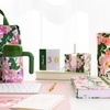 image:imagekate spade new york Note Cube with 400 Blank Sheets and Black Ink Pen Cute Paper Holder for Desk Joyful GardenHidden Garden