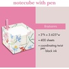 image:imagekate spade new york Note Cube with 400 Blank Sheets and Black Ink Pen Cute Paper Holder for Desk Joyful GardenJoyful Garden
