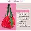 image:imagekate spade new york Novelty Shaped Large Capacity Insulated Cooler Tote Bag Fruit Theme Soft Sided Portable Beach Cooler with Shoulder Strap Strawberry
