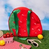 image:imagekate spade new york Novelty Shaped Large Capacity Insulated Cooler Tote Bag Fruit Theme Soft Sided Portable Beach Cooler with Shoulder Strap Strawberry