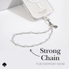 image:imagekate spade new york Phone Charm Wrist Strap  Detachable Cell Phone Lanyard  High ShineDazzle Chain Silver