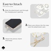 image:imagekate spade new york Phone Charm Wrist Strap  Detachable Cell Phone Lanyard  High ShineHeart of Gold