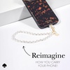 image:imagekate spade new york Phone Charm Wrist Strap  Detachable Cell Phone Lanyard  High ShineSea Pearl