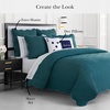 image:imagekate spade new york Scalloped Edge Euro Sham 26 x 26 Decorative Pillow Cover Single 100 Cotton Cover Machine Washable NavyBlue Spruce