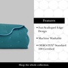 image:imagekate spade new york Scalloped Edge Euro Sham 26 x 26 Decorative Pillow Cover Single 100 Cotton Cover Machine Washable NavyBlue Spruce
