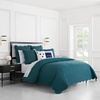 image:imagekate spade new york Scalloped Edge Euro Sham 26 x 26 Decorative Pillow Cover Single 100 Cotton Cover Machine Washable NavyBlue Spruce
