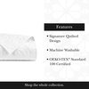 image:imagekate spade new york Scalloped Edge Euro Sham 26 x 26 Decorative Pillow Cover Single 100 Cotton Cover Machine Washable NavyBright White