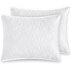 image:imagekate spade new york Scalloped Edge Euro Sham 26 x 26 Decorative Pillow Cover Single 100 Cotton Cover Machine Washable NavyBright White