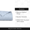 image:imagekate spade new york Scalloped Edge Euro Sham 26 x 26 Decorative Pillow Cover Single 100 Cotton Cover Machine Washable NavyHalogen Blue