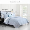 image:imagekate spade new york Scalloped Edge Euro Sham 26 x 26 Decorative Pillow Cover Single 100 Cotton Cover Machine Washable NavyHalogen Blue