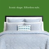 image:imagekate spade new york Scalloped Edge Euro Sham 26 x 26 Decorative Pillow Cover Single 100 Cotton Cover Machine Washable NavyHalogen Blue