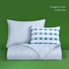 image:imagekate spade new york Scalloped Edge Euro Sham 26 x 26 Decorative Pillow Cover Single 100 Cotton Cover Machine Washable NavyHalogen Blue