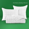 image:imagekate spade new york Scalloped Edge Euro Sham 26 x 26 Decorative Pillow Cover Single 100 Cotton Cover Machine Washable NavyMarshmallow