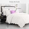 image:imagekate spade new york Scalloped Edge Euro Sham 26 x 26 Decorative Pillow Cover Single 100 Cotton Cover Machine Washable NavyMarshmallow