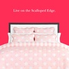 image:imagekate spade new york Scalloped Edge Euro Sham 26 x 26 Decorative Pillow Cover Single 100 Cotton Cover Machine Washable NavyPink
