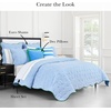 image:imagekate spade new york Scalloped Edge Euro Sham 26 x 26 Decorative Pillow Cover Single 100 Cotton Cover Machine Washable NavyWindy Blue