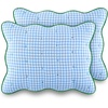 image:imagekate spade new york Scalloped Edge Euro Sham 26 x 26 Decorative Pillow Cover Single 100 Cotton Cover Machine Washable NavyWindy Blue