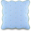 image:imagekate spade new york Scalloped Edge Euro Sham 26 x 26 Decorative Pillow Cover Single 100 Cotton Cover Machine Washable NavyWindy Blue