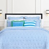 image:imagekate spade new york Scalloped Edge Euro Sham 26 x 26 Decorative Pillow Cover Single 100 Cotton Cover Machine Washable NavyWindy Blue