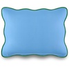 image:imagekate spade new york Scalloped Edge Euro Sham 26 x 26 Decorative Pillow Cover Single 100 Cotton Cover Machine Washable NavyWindy Blue