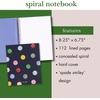 image:imagekate spade new york Small Concealed Spiral Notebook 825 x 675 Journal Notebook with 112 Lined Pages Book ClubSpade Smiley