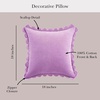 image:imagekate spade new york Spade Floral Decorative Pillow 20 x 20 Throw Pillow for Bed or Sofa Textured Cotton and Polyester Blend Cover PinkScallop Edge