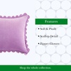 image:imagekate spade new york Spade Floral Decorative Pillow 20 x 20 Throw Pillow for Bed or Sofa Textured Cotton and Polyester Blend Cover PinkScallop Edge