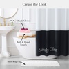 image:imagekate spade new york Squeaky Clean Color Block Shower Curtain 72 in x 72 in Made from 100 Cotton Machine Washable Black and White Shower CurtainBlack