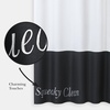 image:imagekate spade new york Squeaky Clean Color Block Shower Curtain 72 in x 72 in Made from 100 Cotton Machine Washable Black and White Shower CurtainBlack