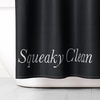 image:imagekate spade new york Squeaky Clean Color Block Shower Curtain 72 in x 72 in Made from 100 Cotton Machine Washable Black and White Shower CurtainBlack