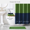 image:imagekate spade new york Squeaky Clean Color Block Shower Curtain 72 in x 72 in Made from 100 Cotton Machine Washable Black and White Shower CurtainGreen