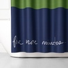 image:imagekate spade new york Squeaky Clean Color Block Shower Curtain 72 in x 72 in Made from 100 Cotton Machine Washable Black and White Shower CurtainGreen