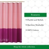 image:imagekate spade new york Squeaky Clean Color Block Shower Curtain 72 in x 72 in Made from 100 Cotton Machine Washable Black and White Shower CurtainPink