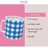 image:imagekate spade new york Stainless Steel Insulated Mug with Handle and Lid 16 Ounce Double Wall Tumbler Reusable Coffee Travel Mug for Hot and Cold Drinks Hidden GardenGingham