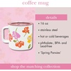 image:imagekate spade new york Stainless Steel Insulated Mug with Handle and Lid 16 Ounce Double Wall Tumbler Reusable Coffee Travel Mug for Hot and Cold Drinks Hidden GardenSpring Pansies