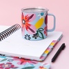 image:imagekate spade new york Stainless Steel Insulated Mug with Handle and Lid 16 Ounce Double Wall Tumbler Reusable Coffee Travel Mug for Hot and Cold Drinks Hidden GardenSafari Floral