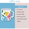 image:imagekate spade new york Stainless Steel Insulated Mug with Handle and Lid 16 Ounce Double Wall Tumbler Reusable Coffee Travel Mug for Hot and Cold Drinks Hidden GardenPainterly Blooms