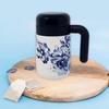 image:imagekate spade new york Travel Tea Mug16 oz Stainless Steel Thermal Mug with Tea Infuser Floral ToileFloral Toile