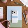 image:imagekate spade new york XL Notebook with Phone Holder 10 x 7 Lined Journal with Leatherette Cover 168 Pages Gilded Edges Ribbon Bookmark Elastic Closure amp Interior Pocket Petite Stripe