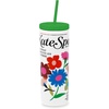 image:imagekate spade new york Acrylic Tumbler with Lid and Straw 24 oz Tumbler Slim Double Wall Tumbler Book ClubMagazine