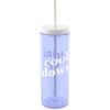 image:imagekate spade new york Acrylic Tumbler with Lid and Straw 24 oz Tumbler Slim Double Wall Tumbler Spade SmileyBlue