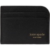 image:imagekate spade new york Devin Wavy Leather Card HolderBlack Pebbled